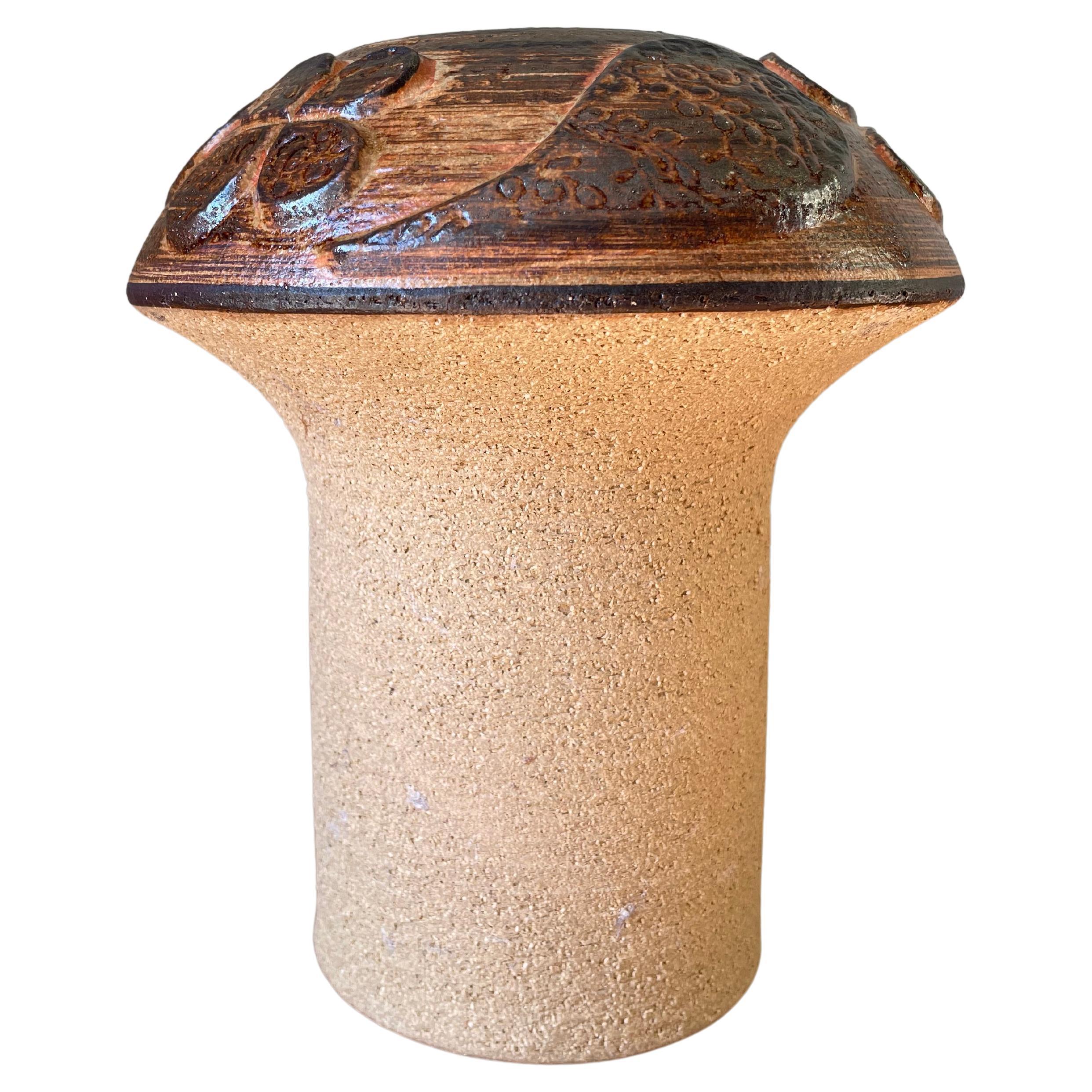 Haico Nitzsche Rustic Danish Modern Stoneware Vase, 1970s For Sale