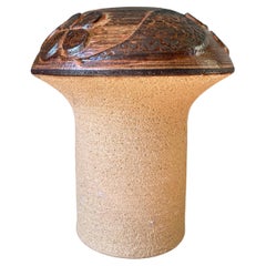 Haico Nitzsche Rustic Danish Modern Stoneware Vase, 1970s