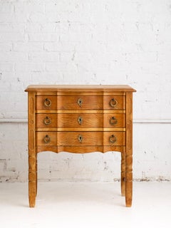 Rustic Danish Modern Oak Nightstand