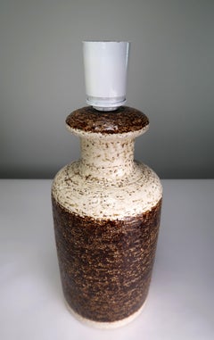 Lámpara de sobremesa danesa moderna marrón y crema de Jensen para Søholm