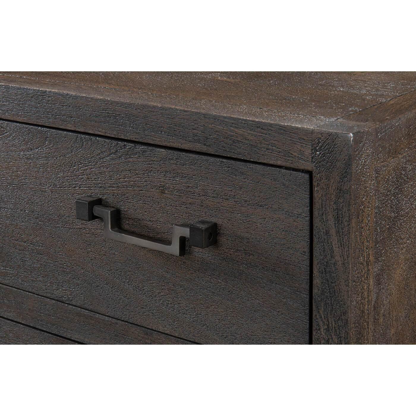 Modern Rustic Dark Grey Chest of Drawers