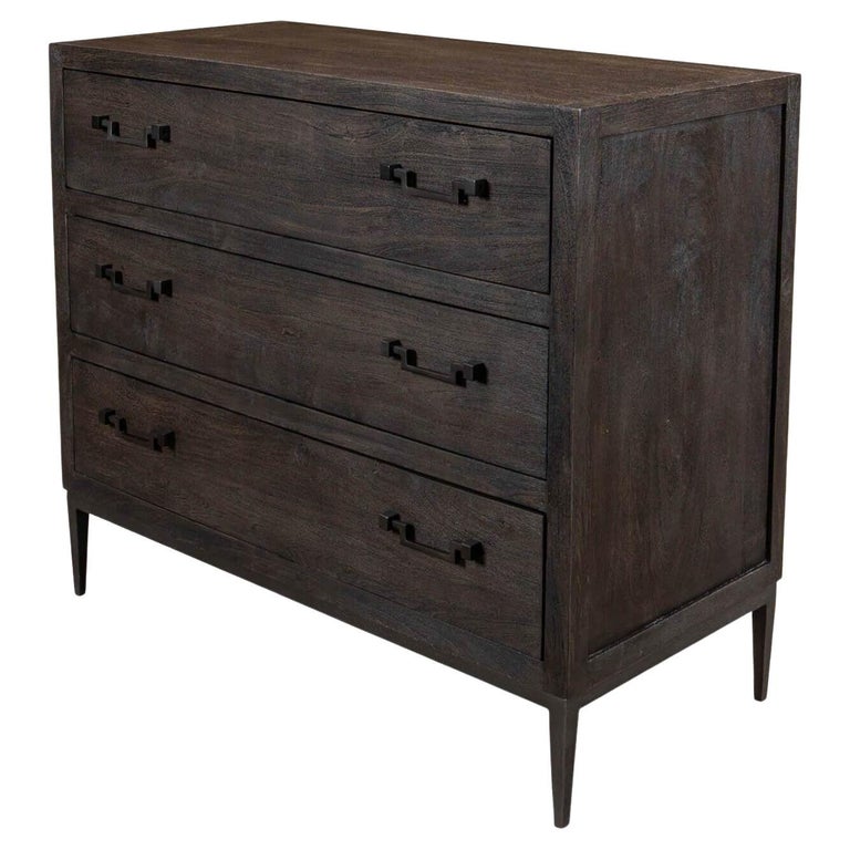 Rustic Dark Grey Chest of Drawers For Sale at 1stDibs