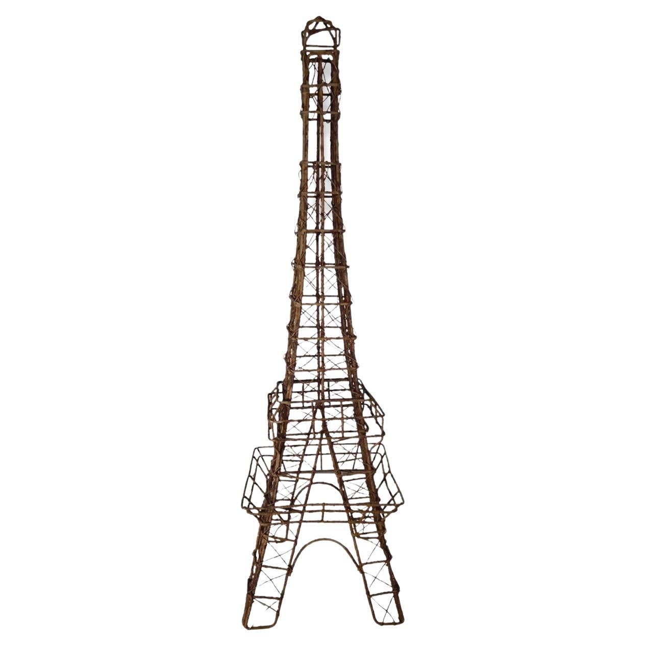 Rustikaler Deko-Vintage-Tür Eiffel