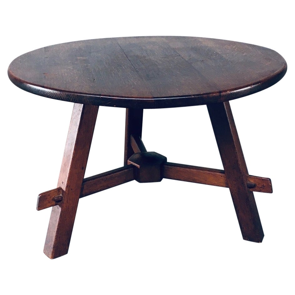 Rustic Design Oak Side or Coffee Table, France 1940
s