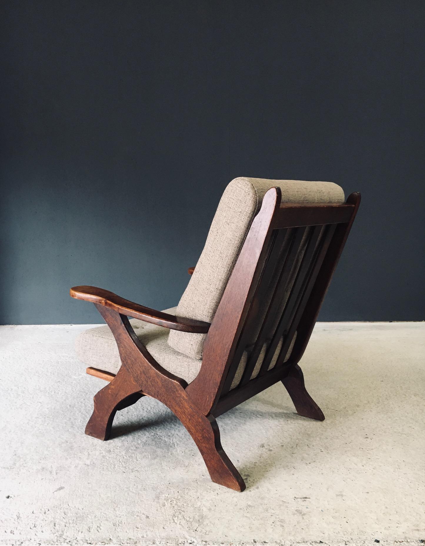 Rustic Design X Frame Lounge Chairs, Belgien 1950er Jahre im Angebot 4