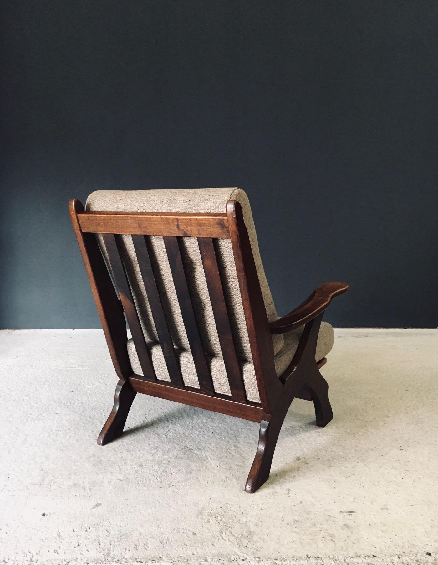 Rustic Design X Frame Lounge Chairs, Belgien 1950er Jahre im Angebot 5