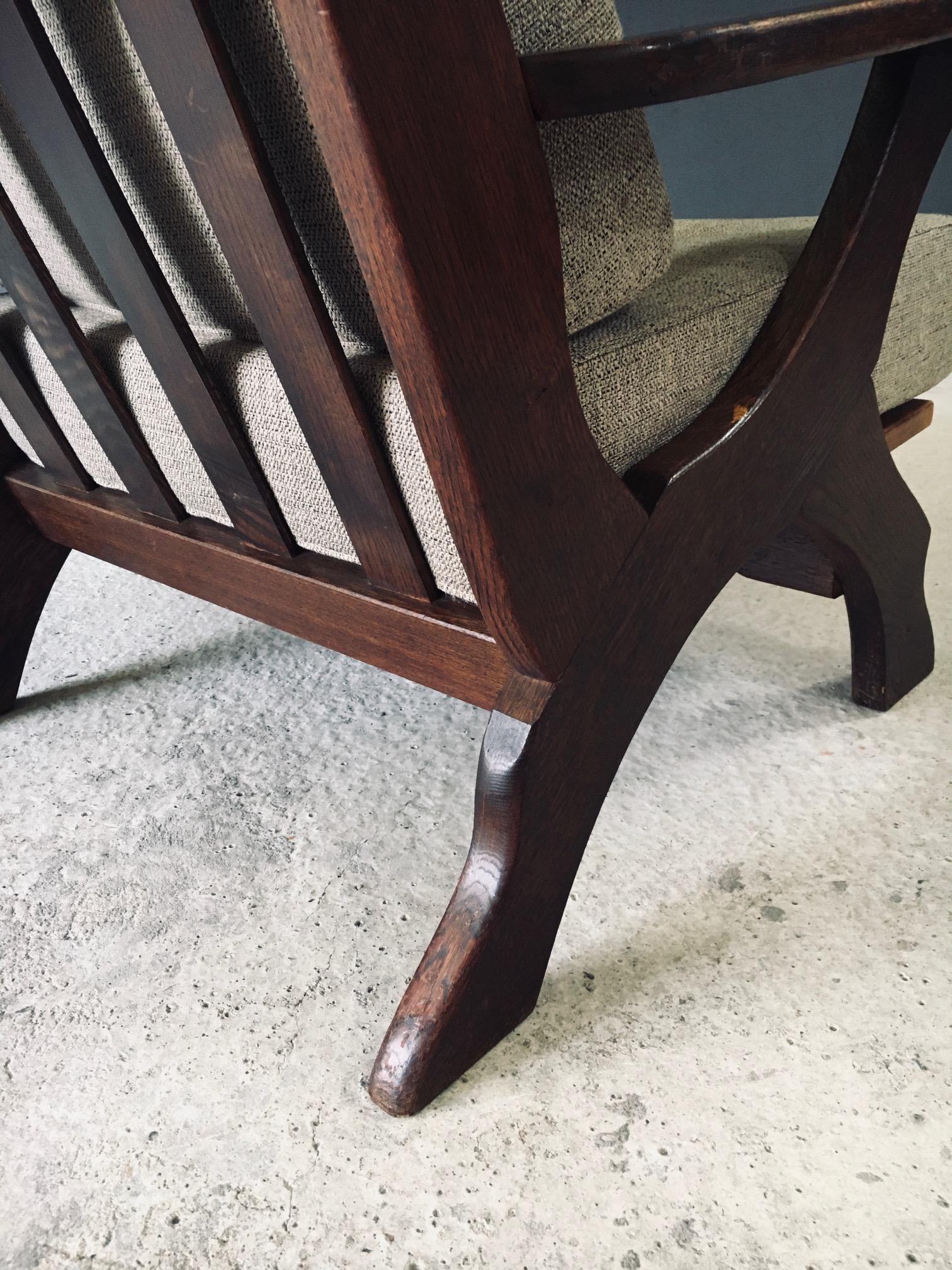 Rustic Design X Frame Lounge Chairs, Belgien 1950er Jahre im Angebot 7