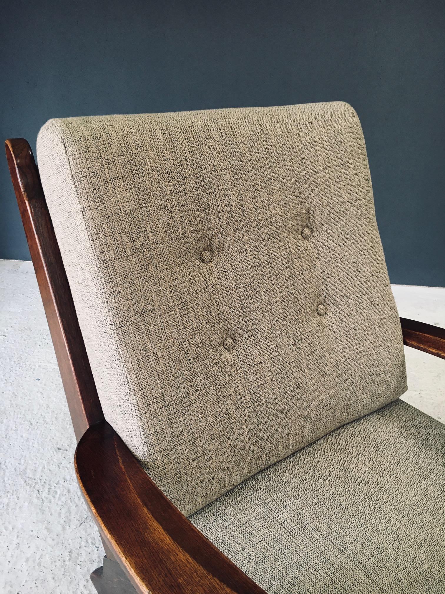 Rustic Design X Frame Lounge Chairs, Belgien 1950er Jahre im Angebot 9