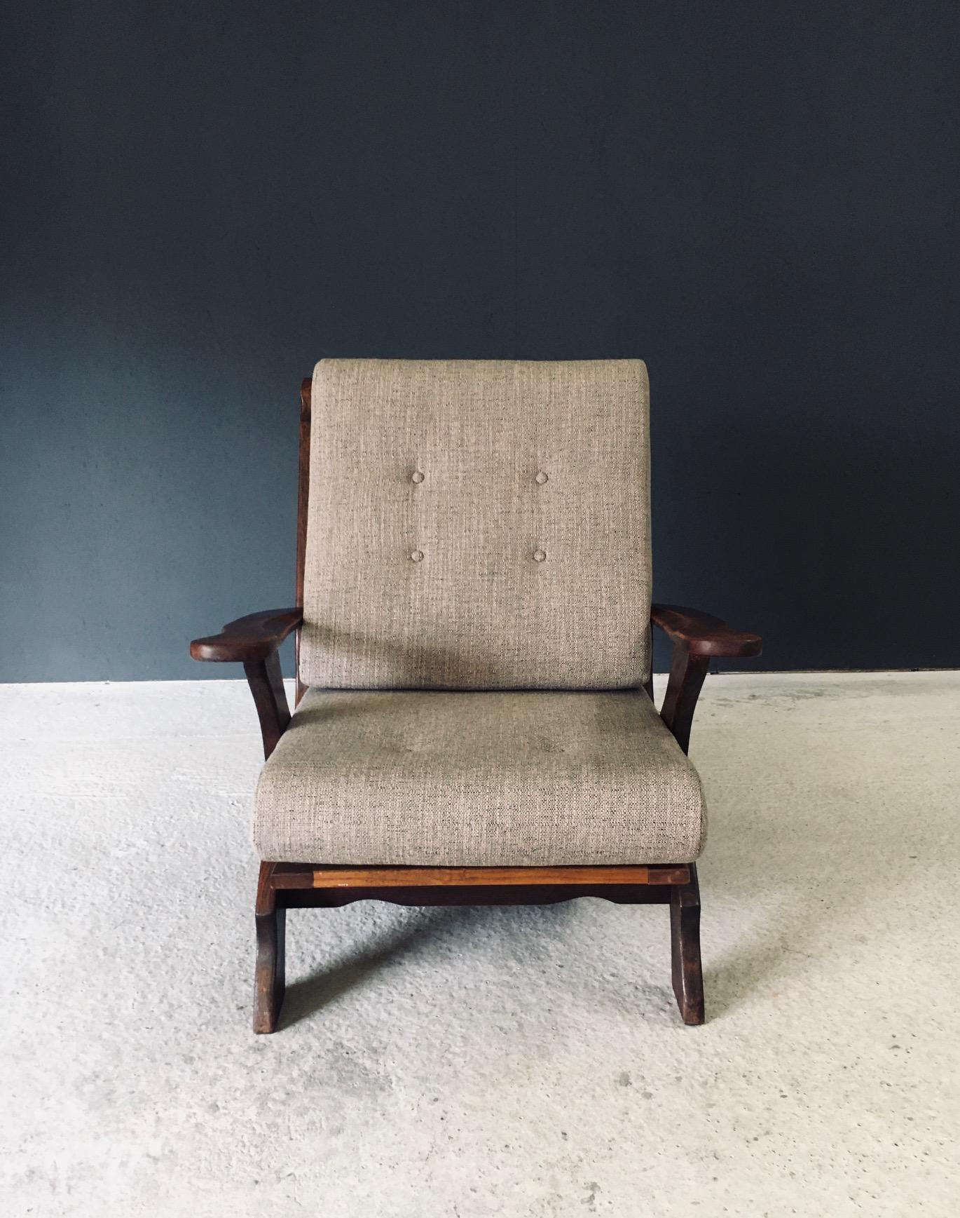 Rustic Design X Frame Lounge Chairs, Belgien 1950er Jahre im Angebot 2