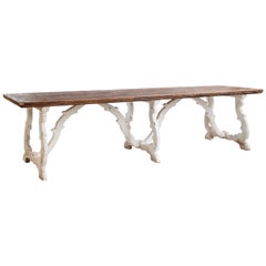 Retro Country House Dining Table From Tuscany, Italy