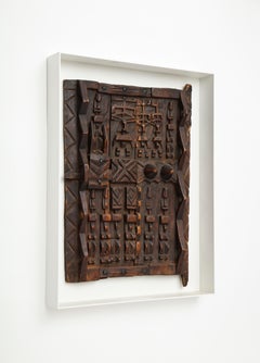 Rustic Dogon Style African Granary Door Framed