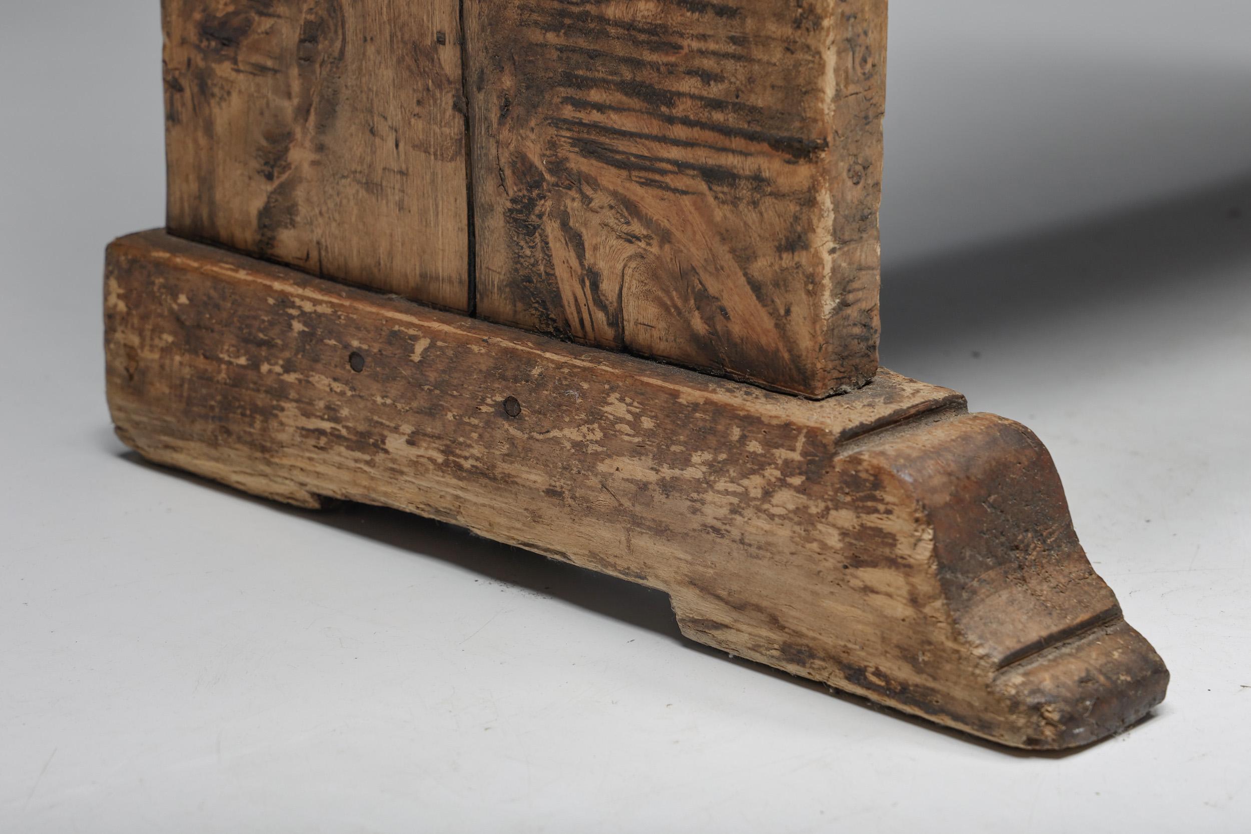 Rustic Dressoir, Flower Pattern, French Craftsmanship, 19th Century 6