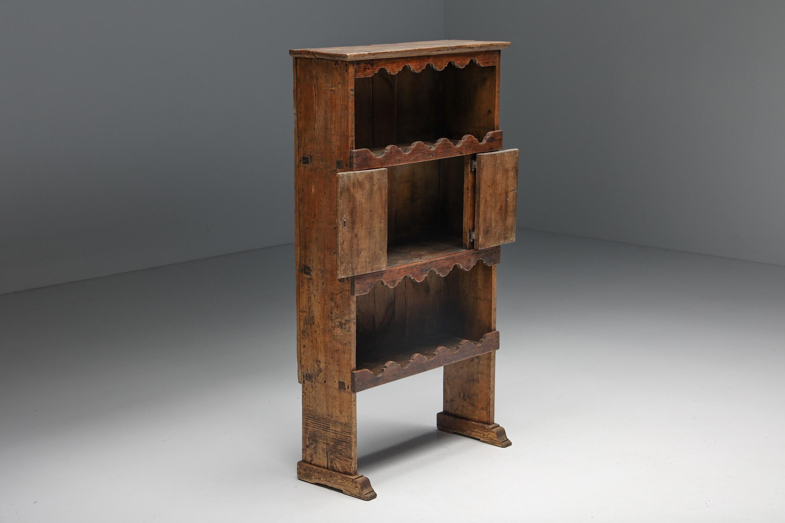 Rustic Dressoir, Flower Pattern, French Craftsmanship, 19th Century 3
