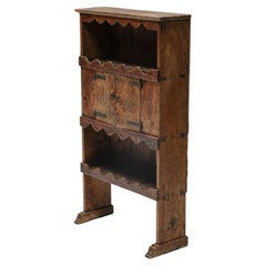 Antique Rustic Dressoir, Flower Pattern, French Craftsmanship, 19th Century