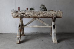 Rustic Driftwood Trough Planter