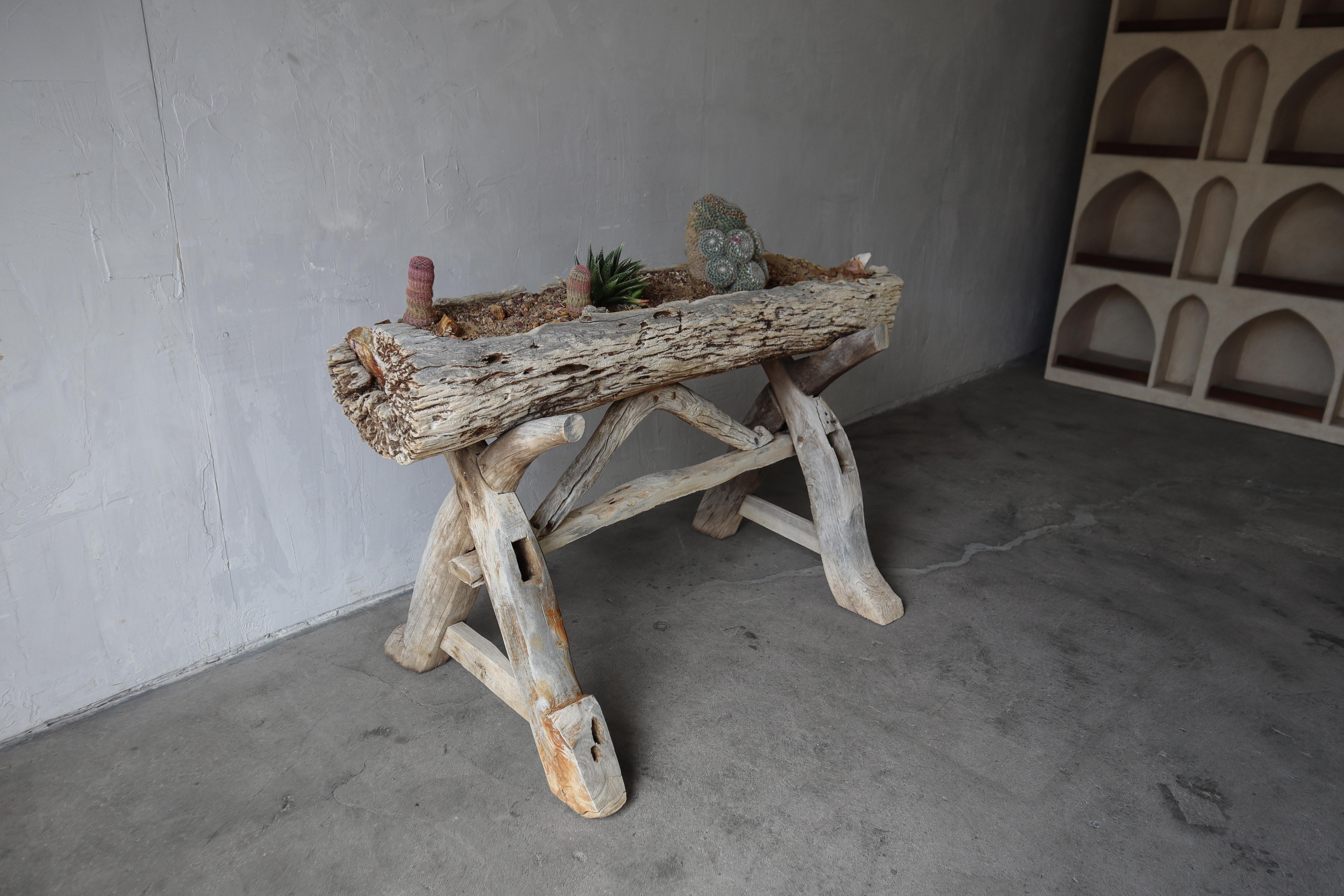 Legno di mare Vaso rustico in legno driftwood in vendita