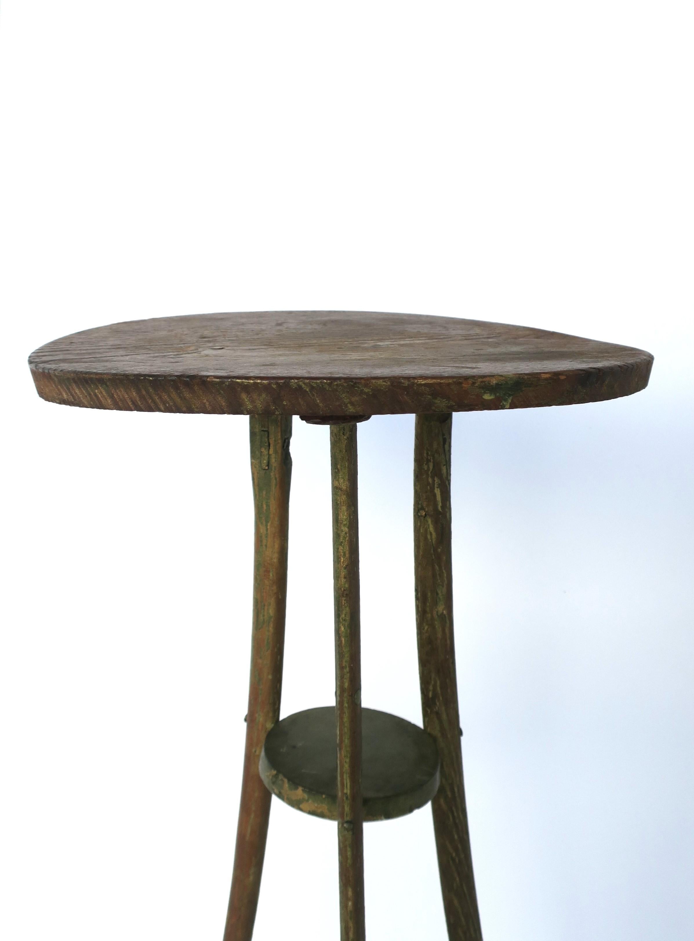 Rustic Drinks Side Table or Plant Stand For Sale at 1stDibs