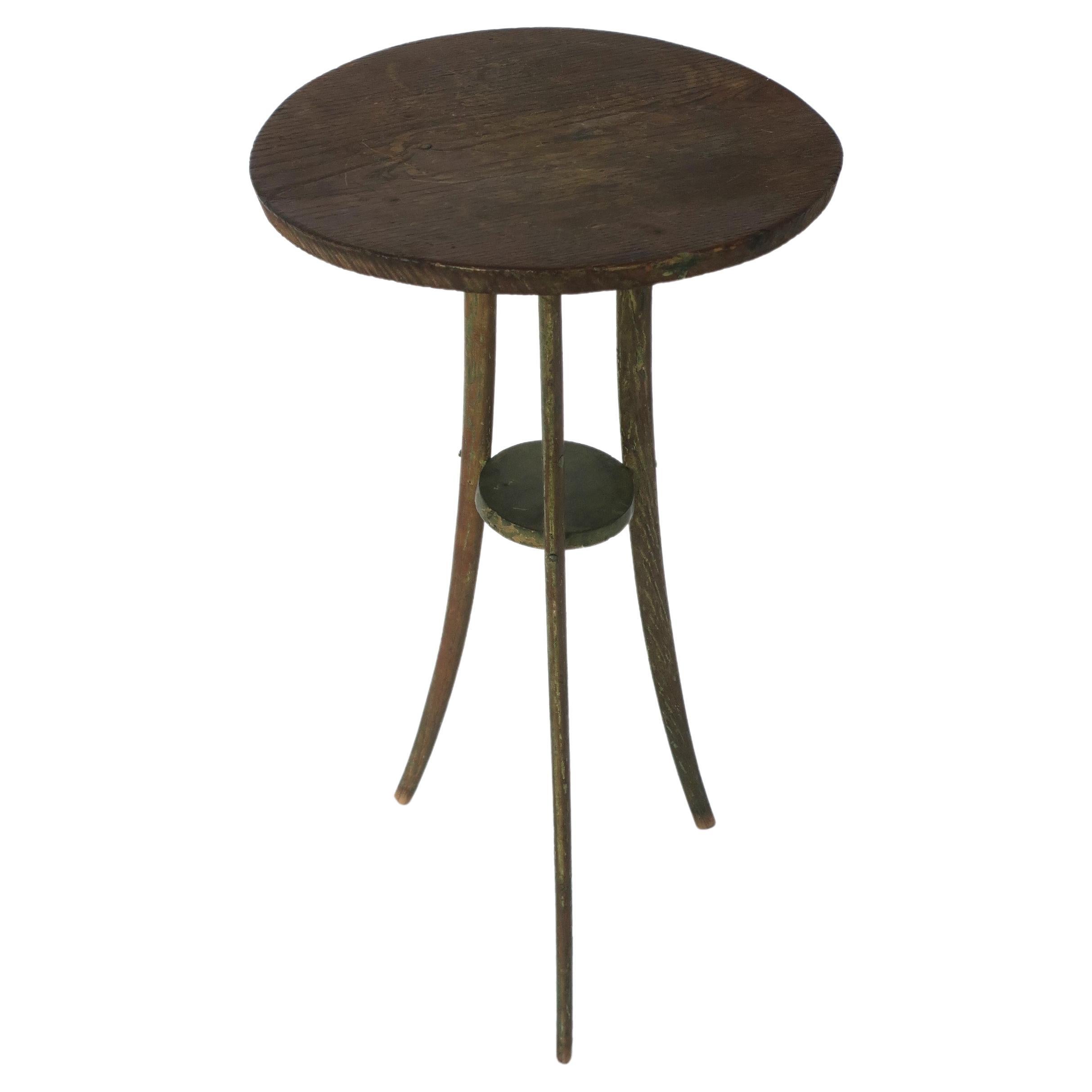 Rustic Drinks Side Table or Plant Stand For Sale at 1stDibs