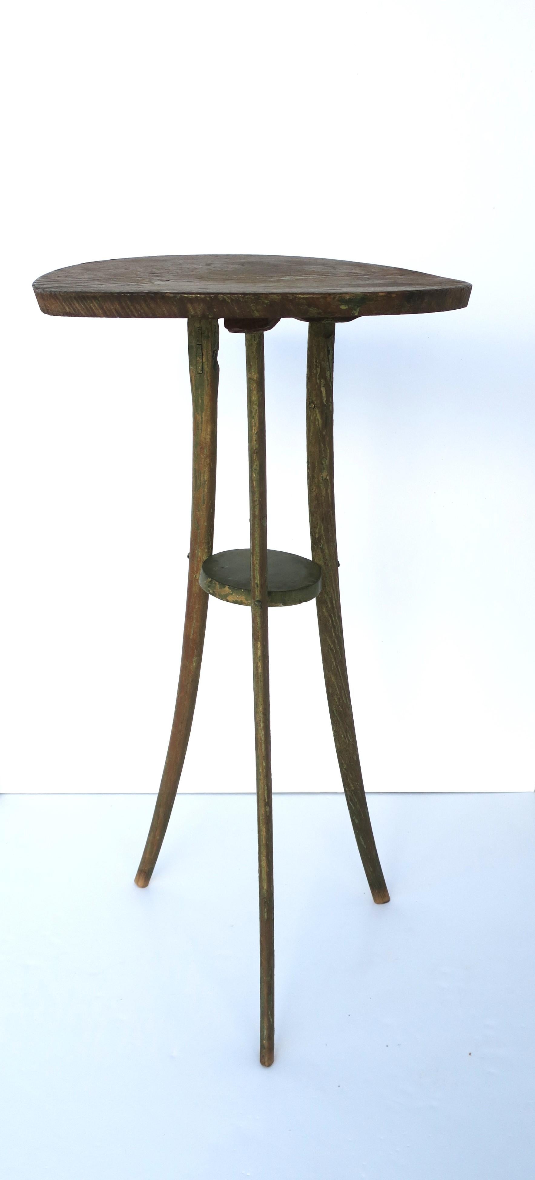 Rustic Drinks Side Table or Plant Stand For Sale at 1stDibs