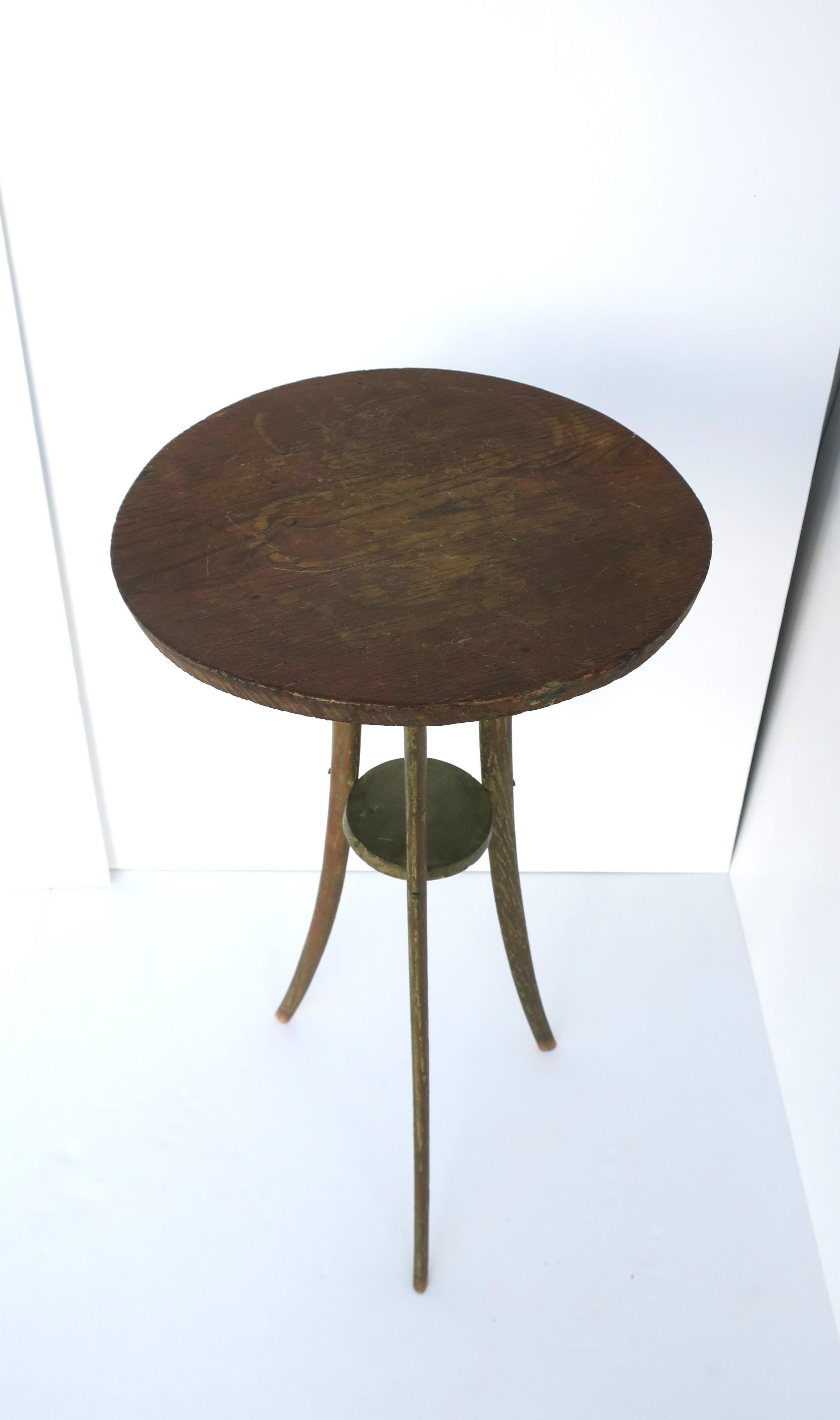 Rustic Drinks Side Table or Plant Stand For Sale at 1stDibs