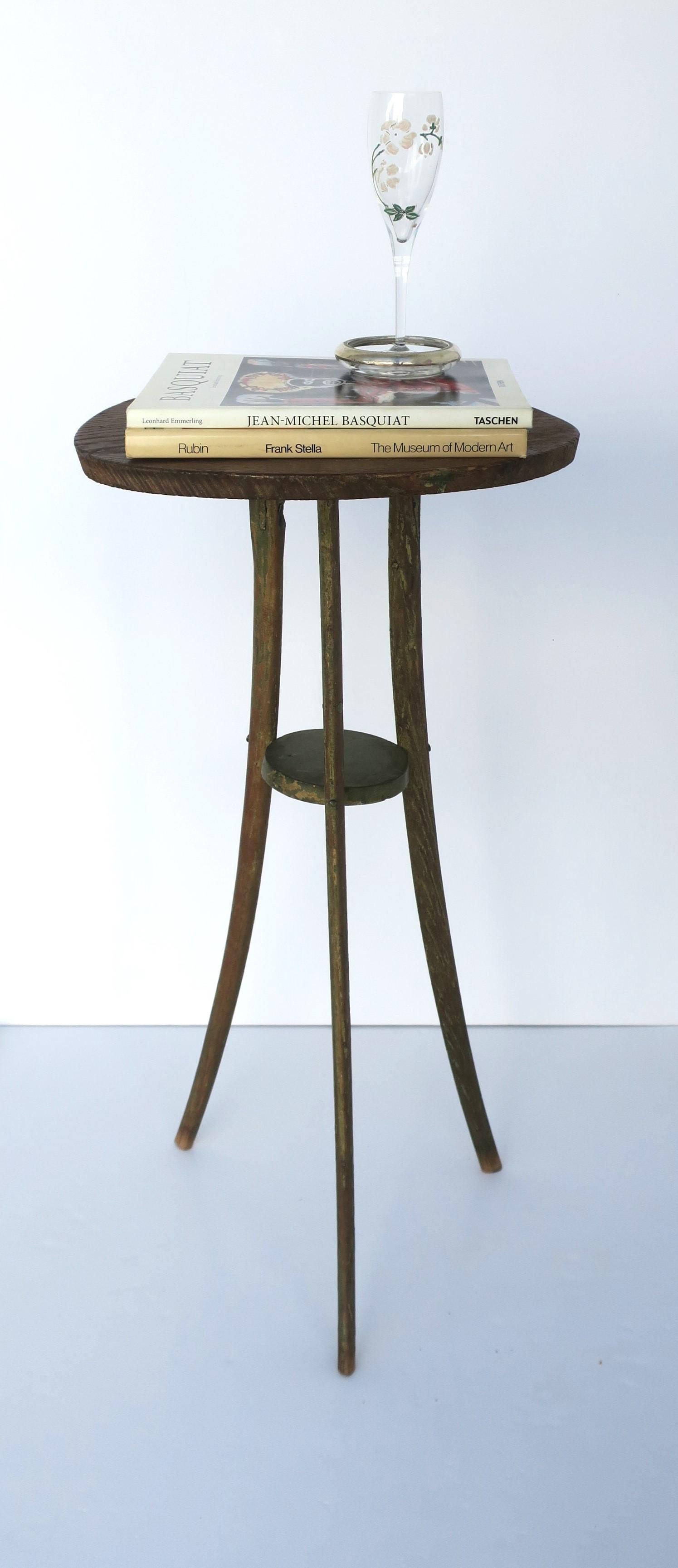 Rustic Drinks Side Table or Plant Stand For Sale at 1stDibs