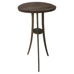 Mesa auxiliar rústica para bebidas o soporte para plantas