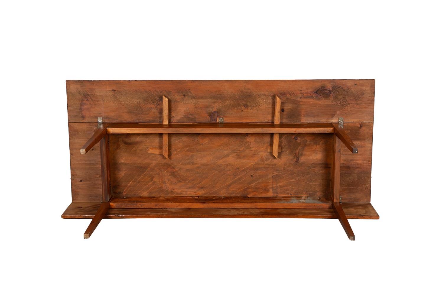 Rustic Drop Leaf Console Dining Table For Sale 3