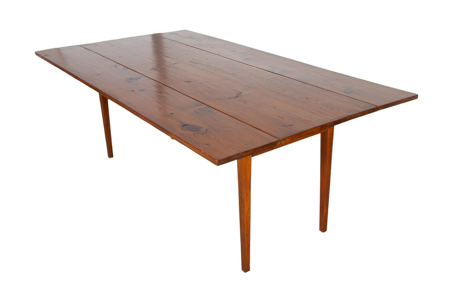 Rustic Drop Leaf Console Dining Table In Fair Condition For Sale In Baltimore, MD