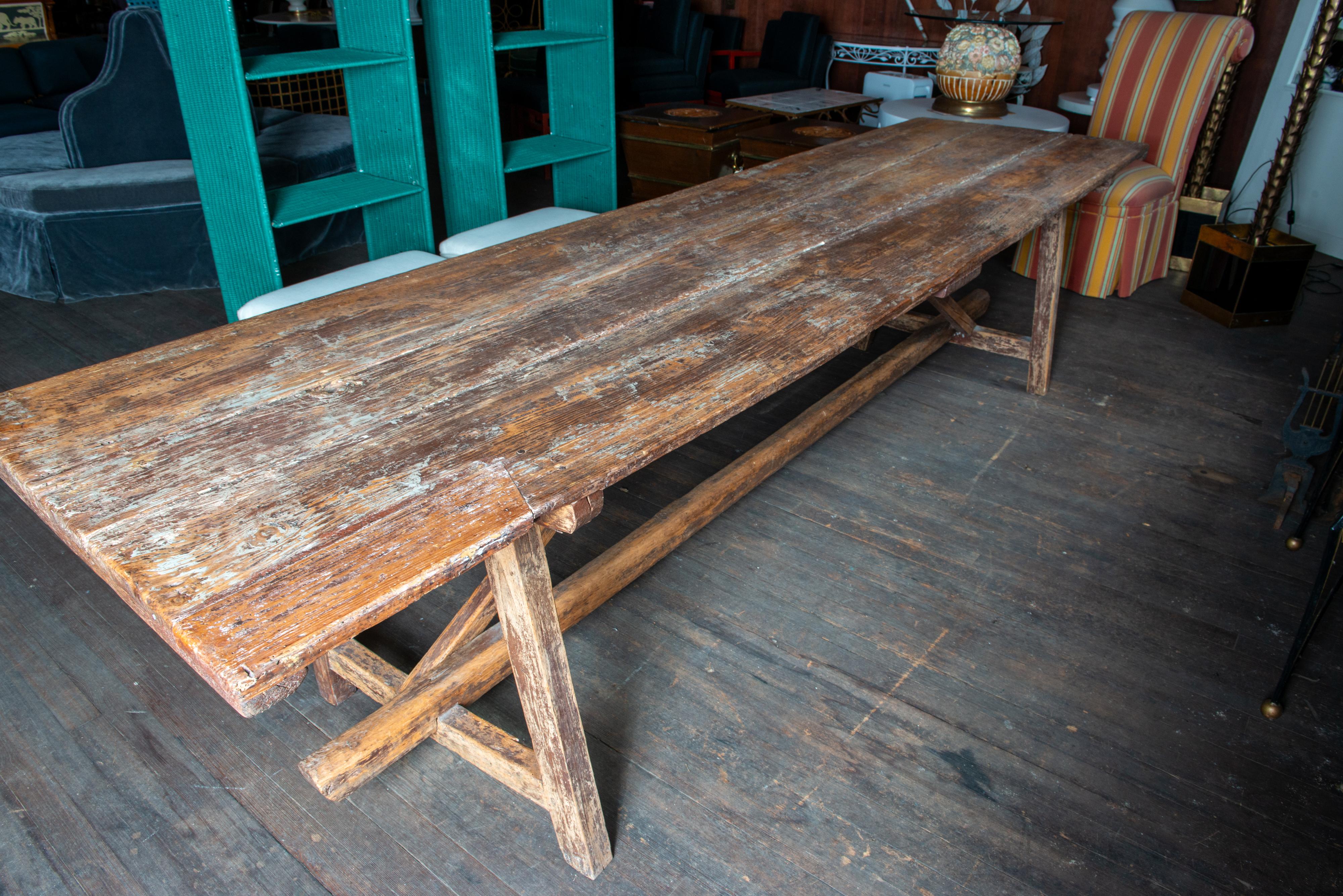 Rustic Dutch Farm Table For Sale 7