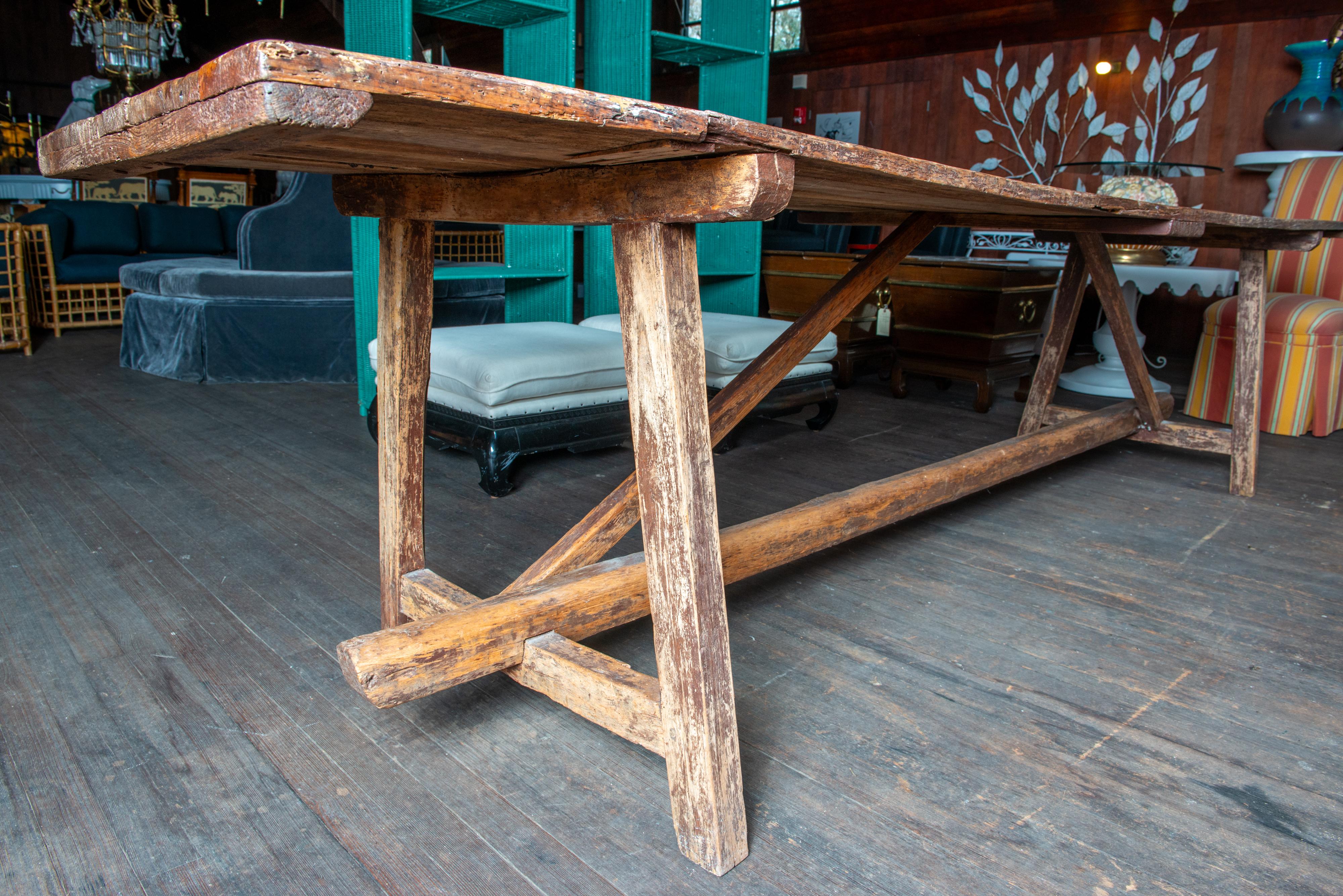 Rustic Dutch Farm Table For Sale 8