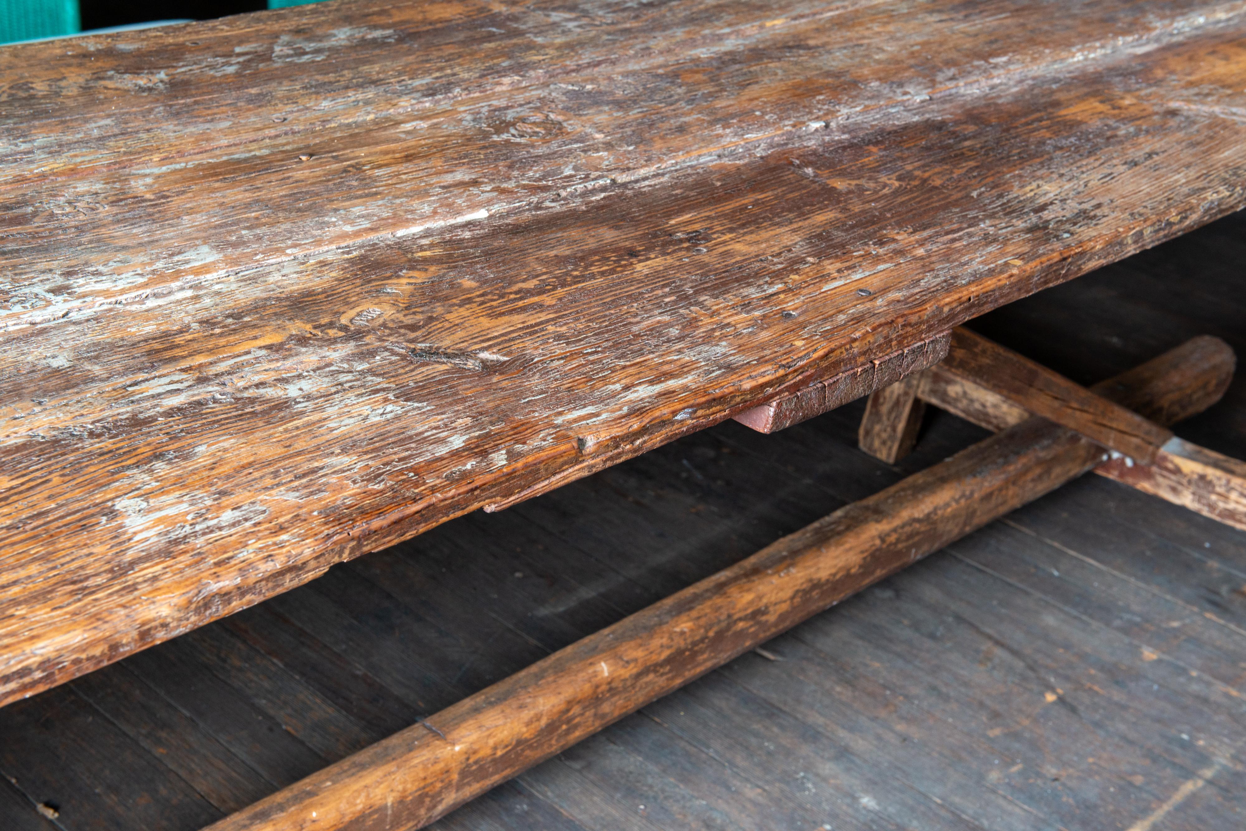 Rustic Dutch Farm Table For Sale 10