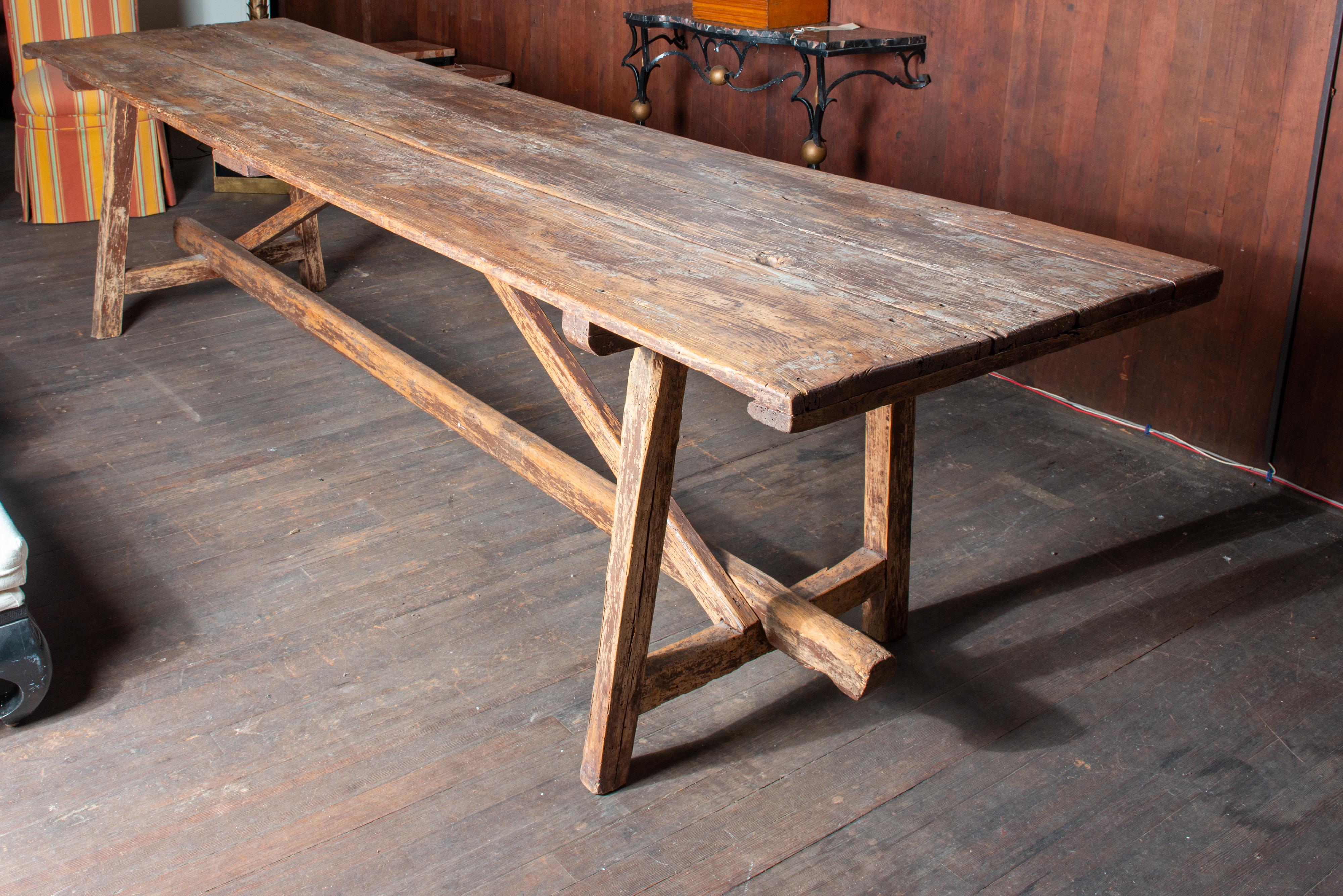 Country Rustic Dutch Farm Table For Sale