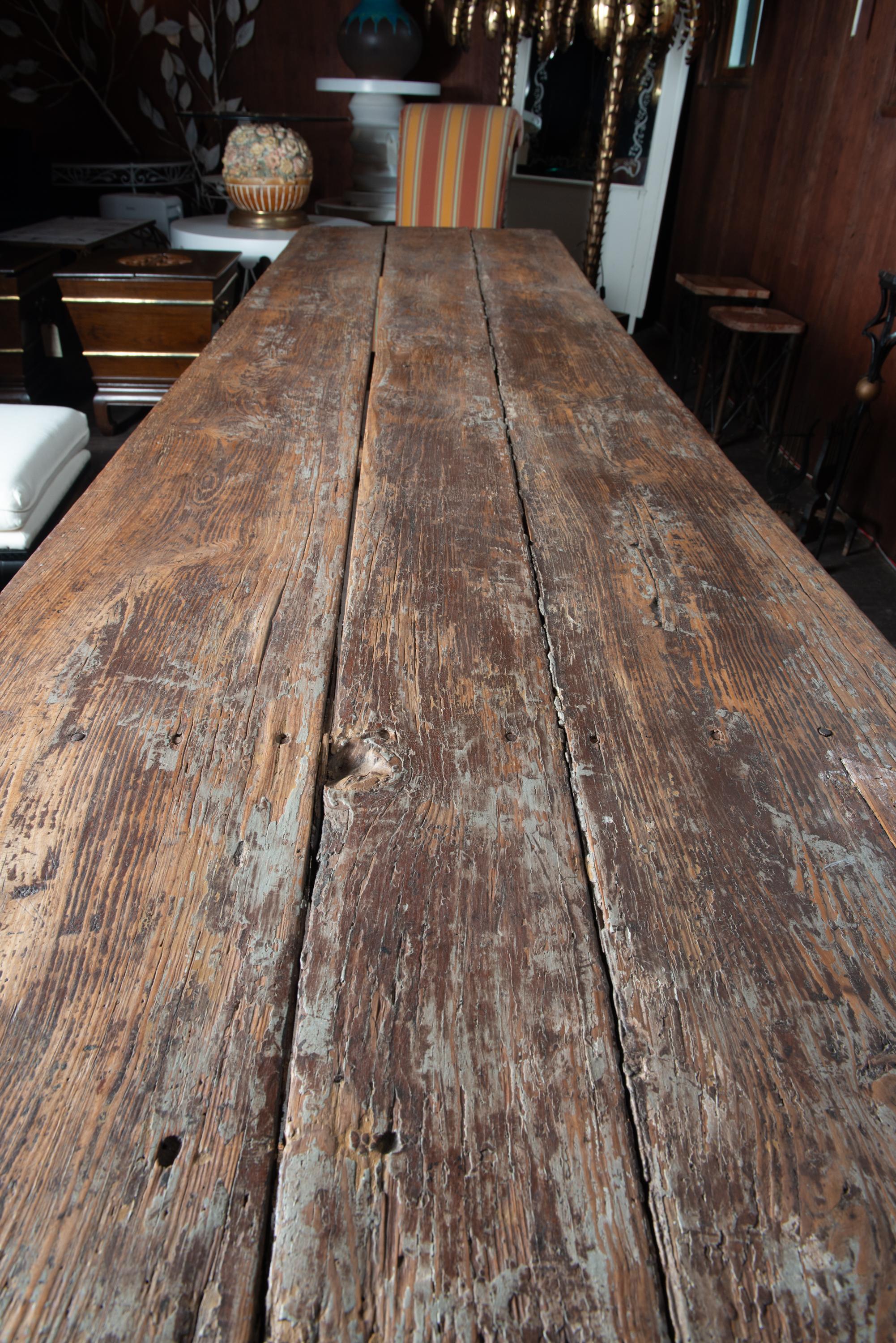 Rustic Dutch Farm Table For Sale 2