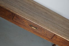 Rustic Dutch Greyed Oak Art Deco Style Dining Table, 1920/30s