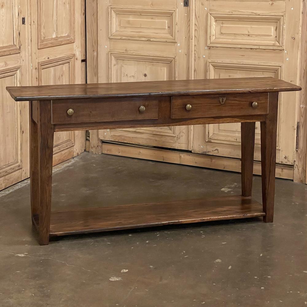 Hand-Crafted Rustic Early 19th Century Console ~ Sideboard ~ Sofa Table