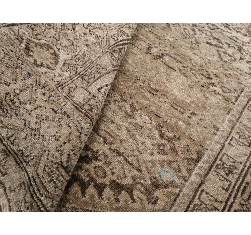 Rustic Early 20th Century Handmade Persian Malayer Gallery Accent Rug For Sale 5