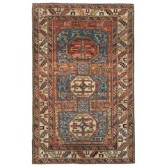 Antique Rustic Early 20th Century Handmade Caucasian Shirvan Thow Rug