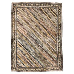 Rustic Early 20th Century Handmade Persian Malayer Throw Rug