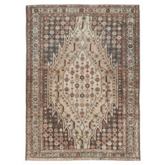 Rustic Early 20th Century Handmade Persian Mazlagan Malayer Accent Rug