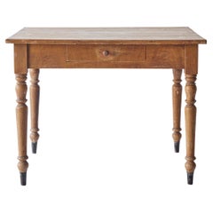 Rustic Early American Table with Single Drawer