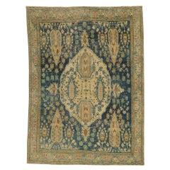 1930's Vintage Blue Persian Afshar Carpet