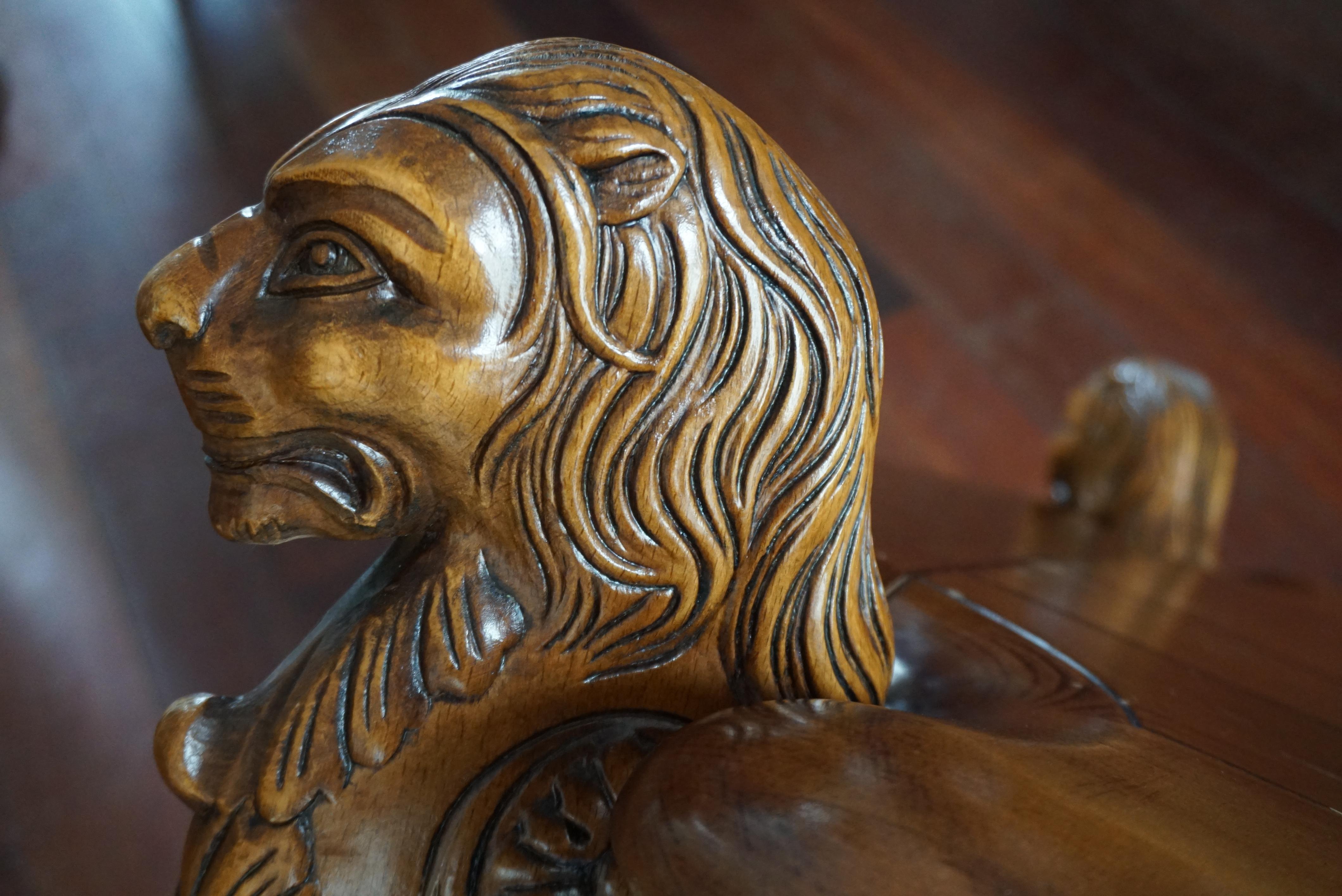 Rustic Elegance Hand-Carved Lion Leg Coffee Table, France or Italy, circa 1940s For Sale 5