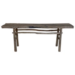 Antique Rustic Elm Altar Table