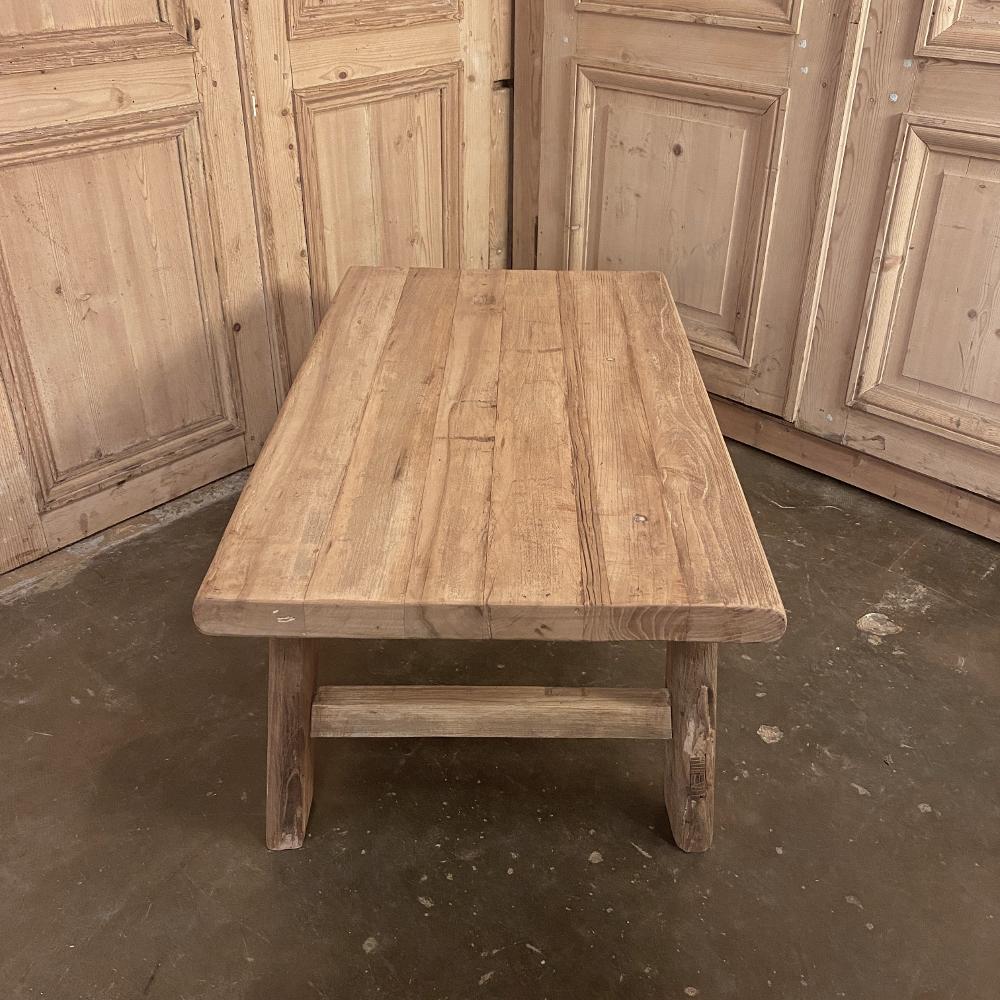 Hand-Crafted Rustic Elmwood Coffee Table