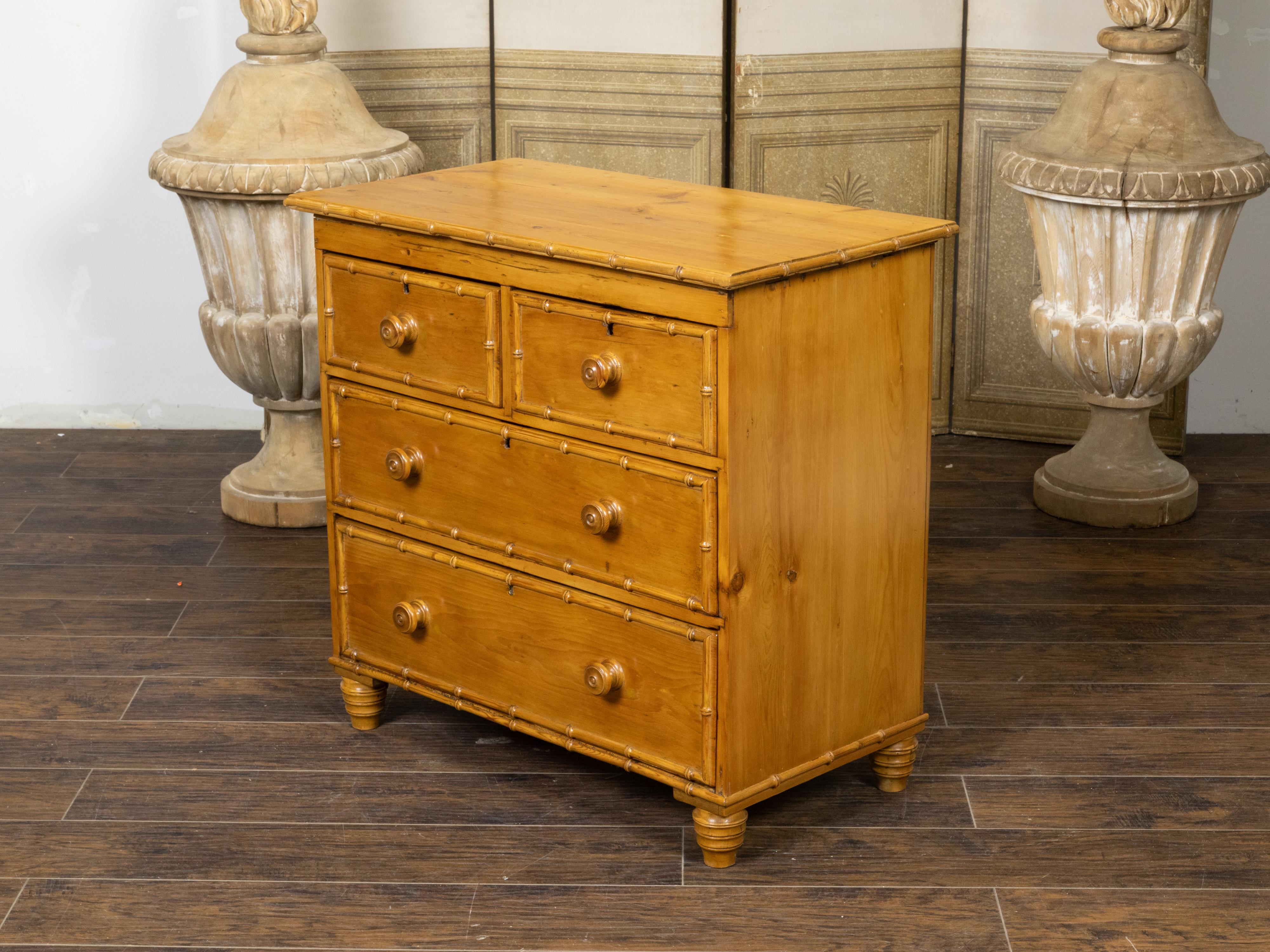 faux bamboo chest of drawers