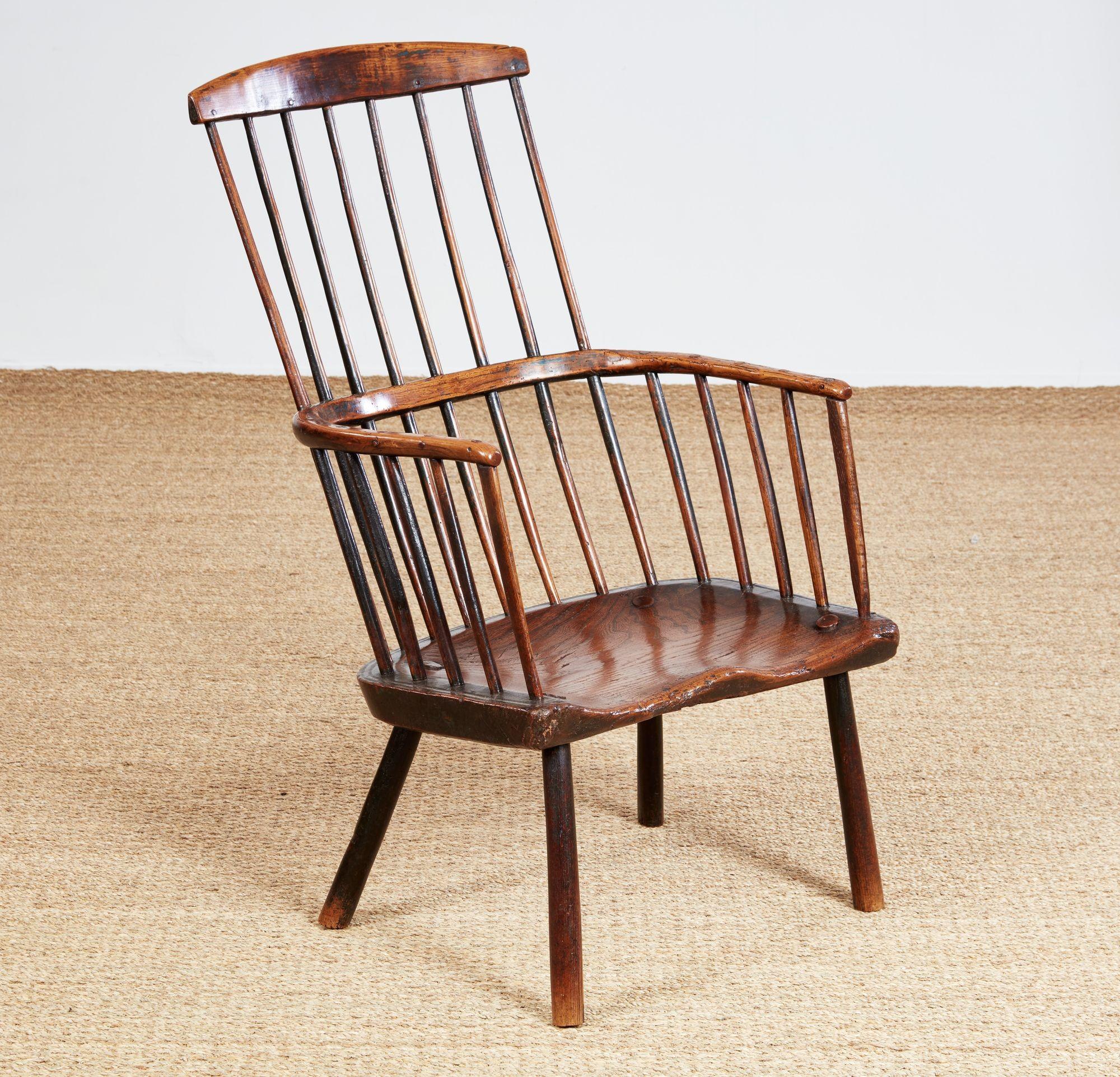 Country Rustic English Comb Back Windsor For Sale