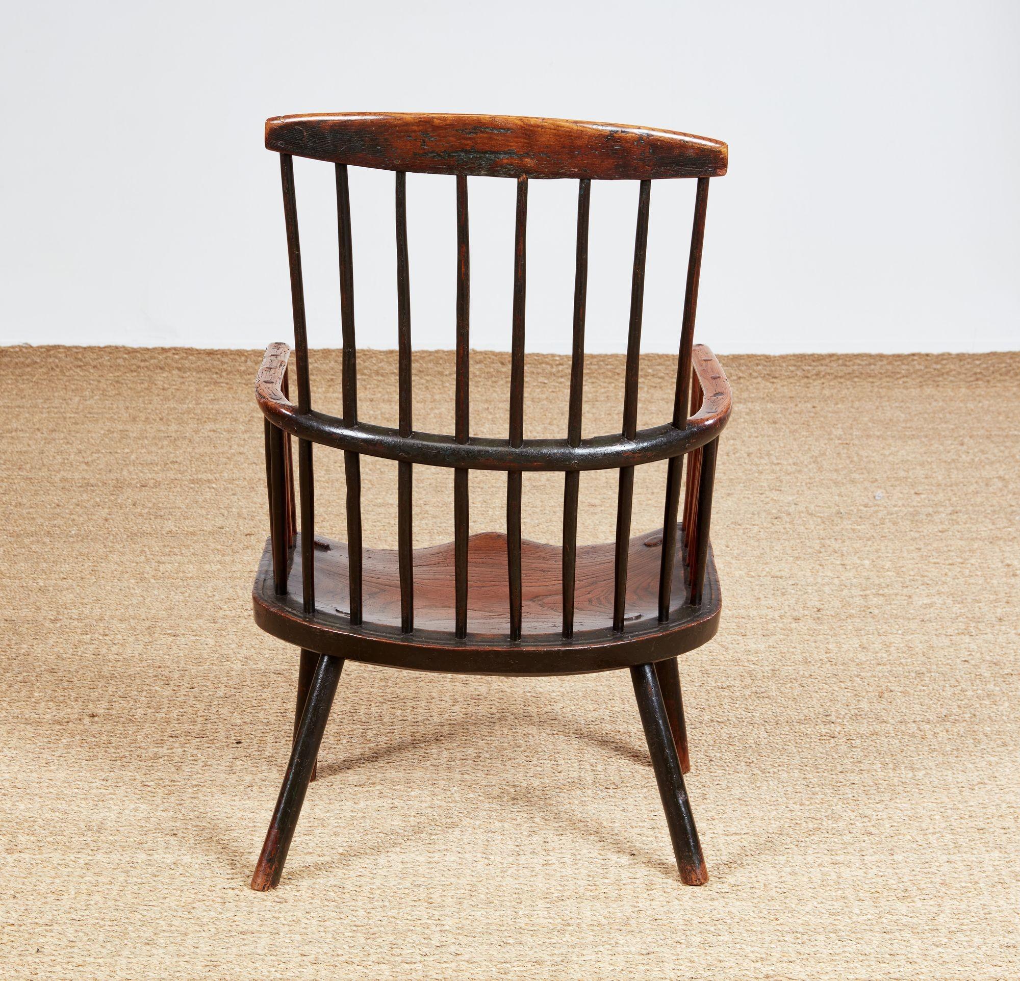 Ash Rustic English Comb Back Windsor For Sale