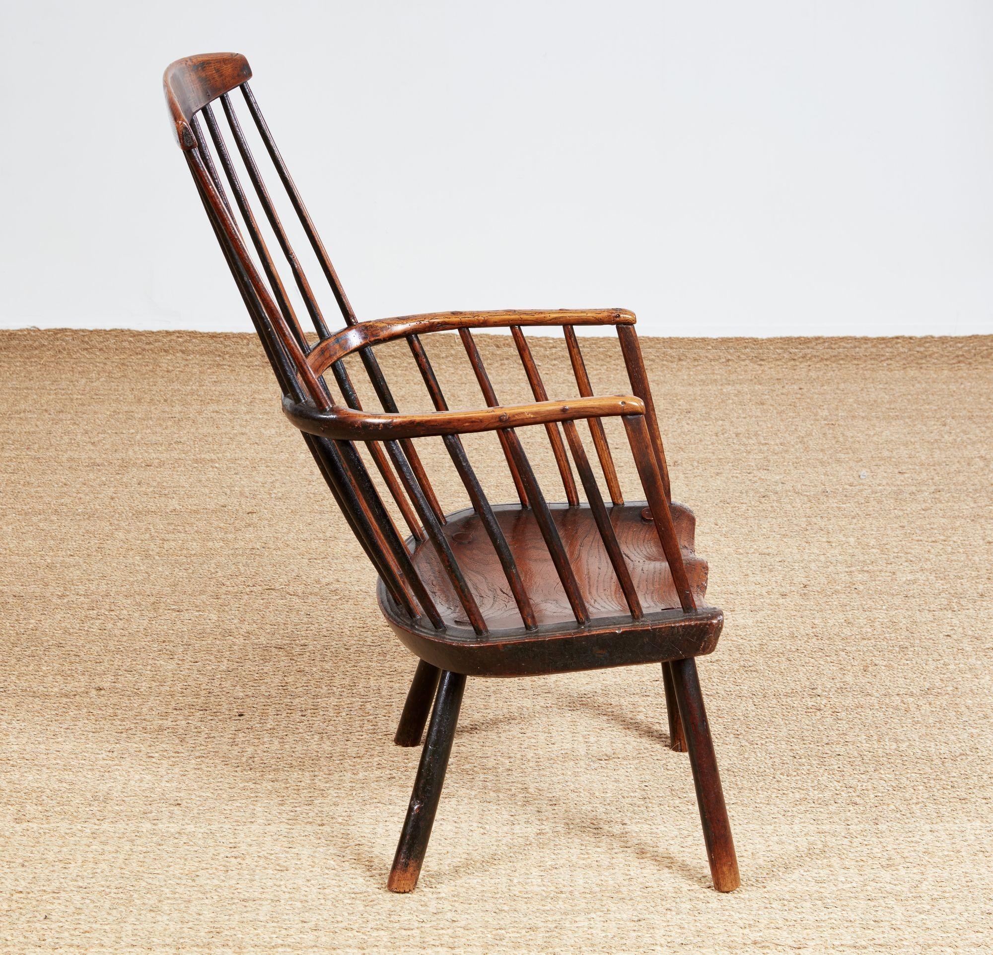 Rustic English Comb Back Windsor For Sale 2