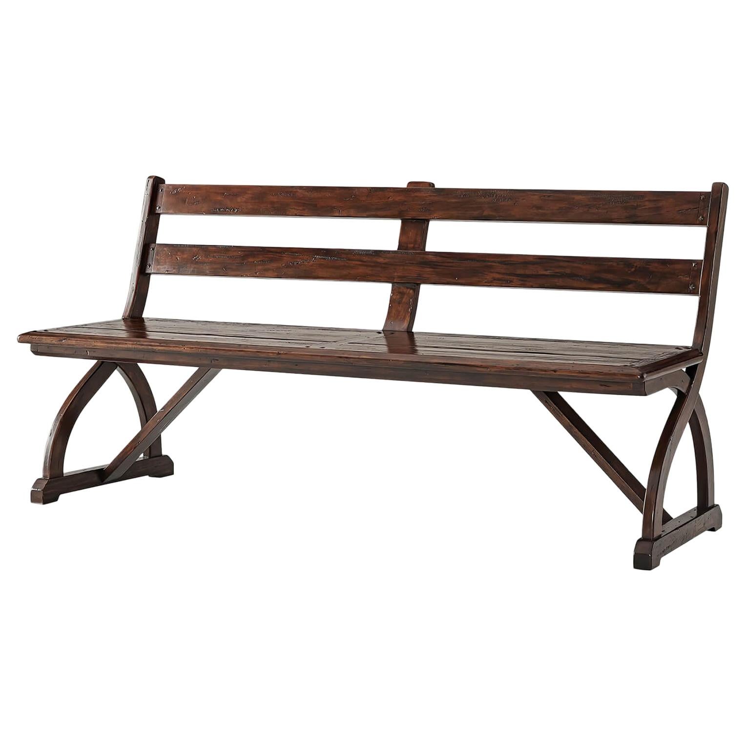 Rustic English Country Bench