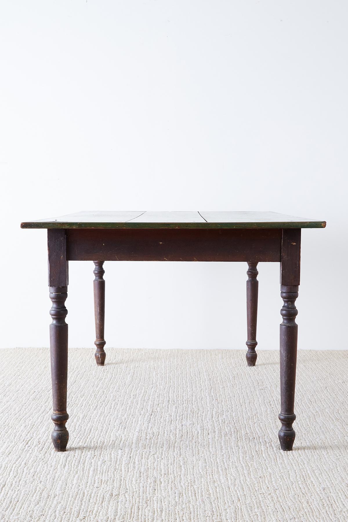 Rustic English Country Pine Farmhouse Dining Table 12